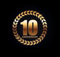 modello logo 10 anni anniversario illustrazione vettoriale