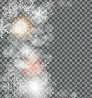 illustrazione vettoriale di sfondo di fiocchi di neve di natale