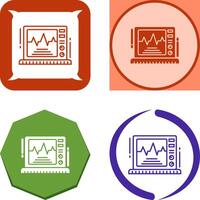 ekg tenere sotto controllo icona design vettore