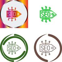 SEO etichetta icona design vettore