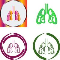 disegno dell'icona dei polmoni vettore