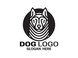 cane testa logo design illustrazione vettore