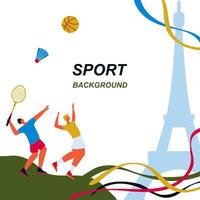 gli sport sfondo.estate gli sport Giochi. astratto colorato sfondo con atleti. illustrazione. vettore