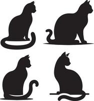 gatto silhouette design illustrazione vettore