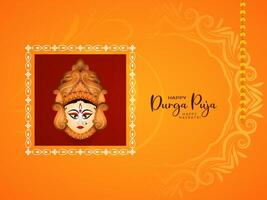 indiano Festival Durga puja e contento Navratri celebrazione carta design vettore