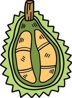 mano disegnato delizioso durian illustrazione nel linea stile vettore