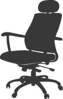 silhouette ufficio sedia nero colore solo vettore