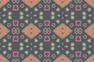 piazza modello senza soluzione di continuità bandana Stampa seta motivo ricamo, ikat ricamo design per Stampa australiano tenda modello geometrico cuscino modello Kurti Mughal fiori vettore