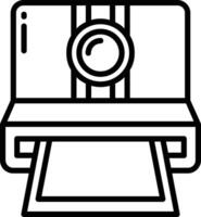 polaroid telecamera schema illustrazione vettore