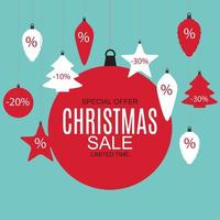 illustrazione vettoriale astratta vendita di Natale, offerta speciale sfondo. modello di carta sconto caldo invernale