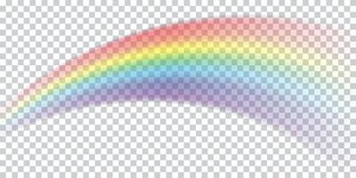 arcobaleno multicolore realistico colorato. fenomeno arcuato naturale nel cielo. illustrazione vettoriale