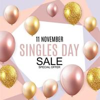 fondo astratto di vendita di giorno dei single dell'11 novembre... illustrazione vettoriale