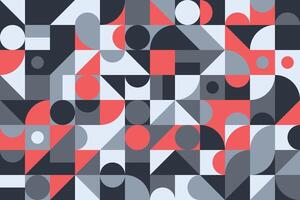 dinamico geometrico design con un' Impressionante combinazione di rosso, grigio, Nero, e bianca elementi vettore