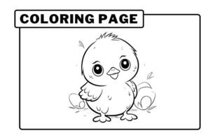 selvaggio animale colorazione pagine per bambini vettore