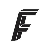 lettera f 3d stile unico forme alfabeto moderno tipografia monogramma logo vettore