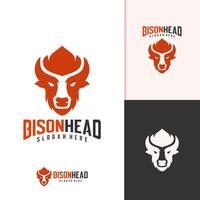 bisonte logo modello, creativo bisonte testa logo design concetti vettore