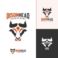 bisonte logo modello, creativo bisonte testa logo design concetti vettore