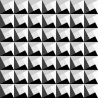 nero e bianca senza soluzione di continuità geometrico struttura. decorativo monocromatico sfondo. 3d infinito design vettore