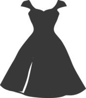 silhouette donne vestiti nero colore solo vettore