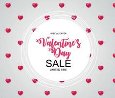 vendita di san valentino, carta sconto. illustrazione vettoriale