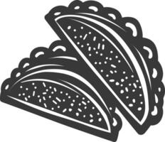 silhouette tortas messicano cibo nero colore solo vettore