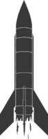 silhouette missile nero colore solo vettore