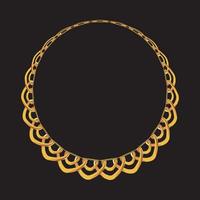 gioielli catena d'oro su sfondo nero. illustrazione vettoriale