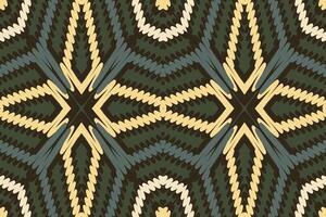 cravatta tintura modello senza soluzione di continuità nativo americano, motivo ricamo, ikat ricamo design per Stampa cravatta tintura federa Sambal puri Kurti Mughal architettura vettore