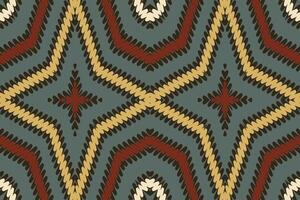 cravatta tintura modello senza soluzione di continuità australiano aborigeno modello motivo ricamo, ikat ricamo design per Stampa indigeno arte aborigeno arte modello floreale Kurti Mughal confine vettore