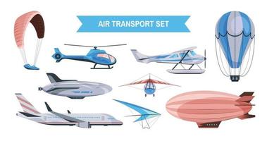 set di colori per il trasporto aereo vettore