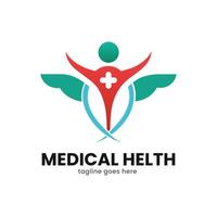 medico logo Salute icona vect logo design vettore