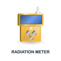 radiazione metro icona. 3d illustrazione a partire dal misurazione collezione. creativo radiazione metro 3d icona per ragnatela disegno, modelli, infografica e Di Più vettore