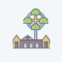 icona tempo libero parco. relazionato per città simbolo. scarabocchio stile. semplice design illustrazione vettore
