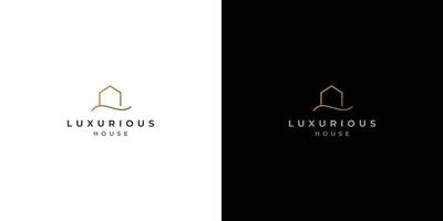 design del logo per la casa di lusso ed elegante 1 vettore