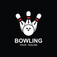 bowling logo design vettore