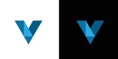 logo design moderno e professionale lettera v iniziali 5 vettore