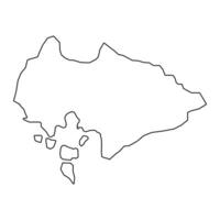 bouloparis comune carta geografica, amministrativo divisione di nuovo caledonia. illustrazione. vettore