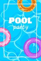 estate piscina festa invito aviatore design. gonfiabile squillo. piscina festa manifesto modello. vettore