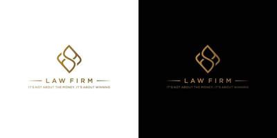 design del logo ff elegante e professionale per studio legale vettore