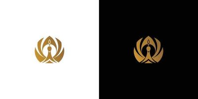design elegante e lussuoso del logo del pavone vettore