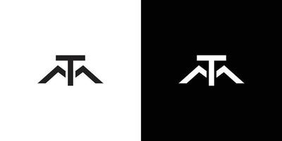 design del logo con le iniziali della lettera tm moderna ed elegante vettore
