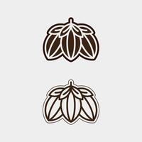 cioccolato e cacao logo icona design illustrazione vettore