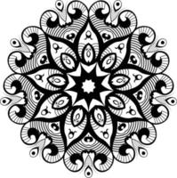 mandala pagine di libri da colorare, ornamento rotondo decorativo a forma di fiore, vettore orientale, modelli di terapia antistress, elementi di design intrecciati, vettore di loghi yoga