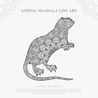 mandala animale. elementi decorativi vintage. modello orientale, illustrazione vettoriale. vettore