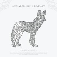 mandala animale. elementi decorativi vintage. modello orientale, illustrazione vettoriale. vettore