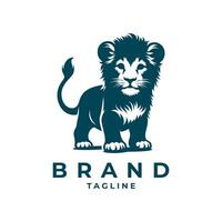 disegno del logo del leone vettore