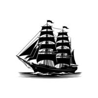 disegno del logo della barca a vela vettore