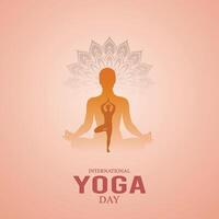 internazionale yoga giorno, . illustrazione, yoga giorno manifesto, sociale media inviare. manifesto, inviare, felice, vettore