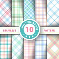 Classico tartan, tovaglia da picnic, percalle, bufali, lamberjack, buon natale check plaid seamless patterns. vettore