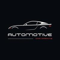 settore automobilistico auto parcheggio logo design vettore